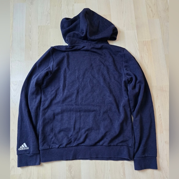 Adidas Navy Blue Hoodie Size Small - Picture 4 of 10